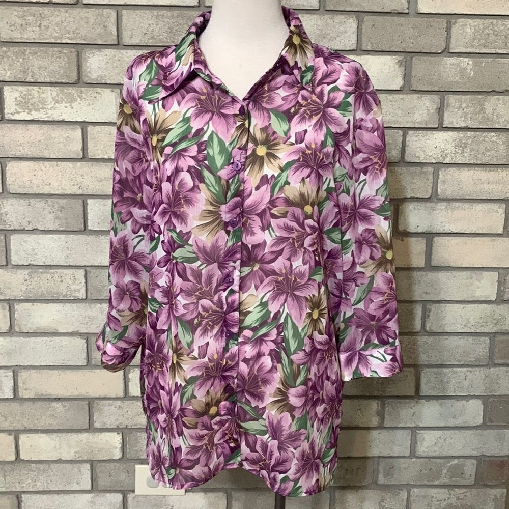 3for$20 see through floral blouse medium